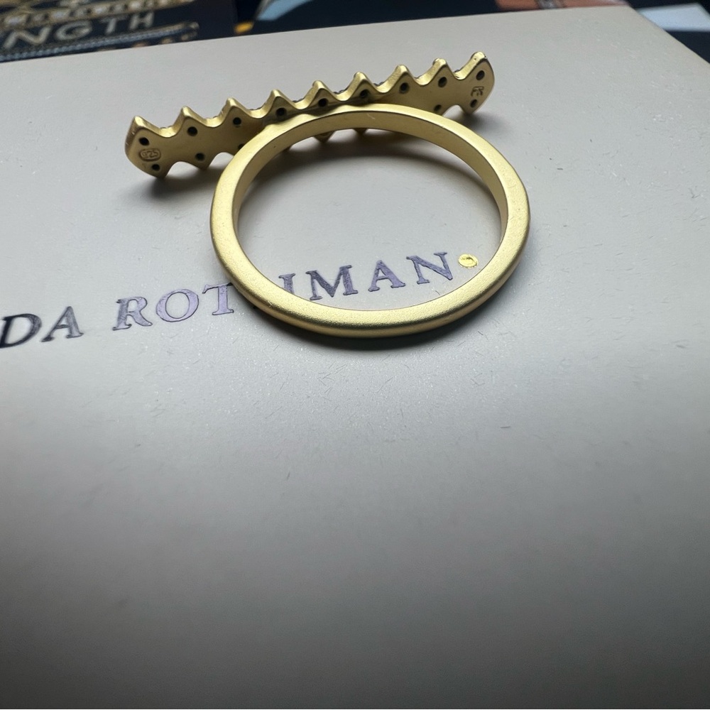 Harlequin Edge Ring Statement Stacking Ring - image 3